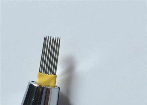 China Dauerhafte Make-up Microblading-Augenbrauen-Tätowierungs-Nadeln 15M Disposable Less Vibration fournisseur