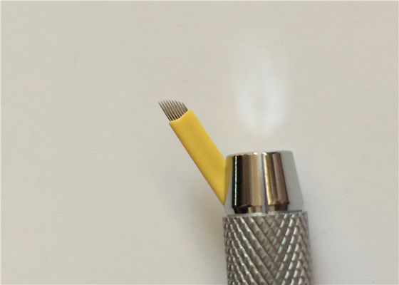 China Tätowierung Microblading-Nadeln 9 der Augenbrauen-3D steckt Nadeln für Tätowierungs-langlebiges Gut fest fournisseur