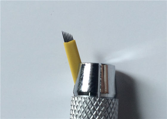 China Dauerhafte Make-uptätowierung Microblading-Nadeln, 0.25mm 7 Stifttätowierungs-Blatt fournisseur