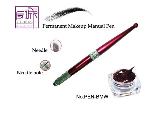 China Augenbrauen-dauerhaftes Make-upkurvte manueller Tätowierungs-Stift mit 15-Prong Nadeln fournisseur