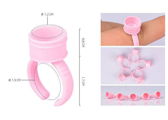 China Durchmesser 1.5cm/1.2cm rosa Plastiktinte Ring Tattoo Holer Equipment Supplies fournisseur