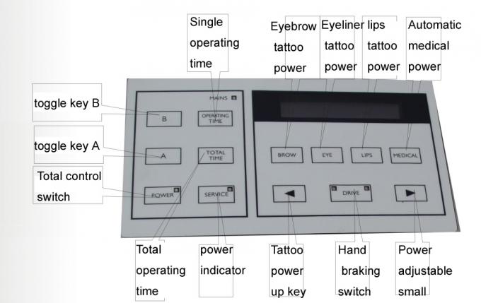 Dauerhafte Make-uptätowierungs-Ausrüstungs-Versorgungen, Tätowierungs-Maschine mit LCD-Stromversorgung 1