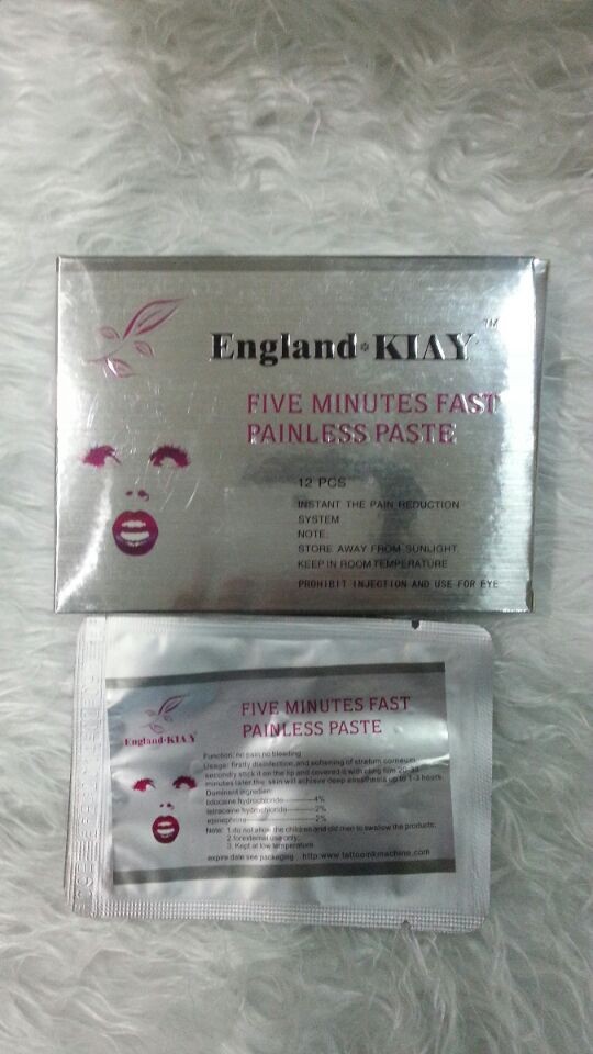 Aktuelle betäubende Creme-und fünf Minute-schnellste schmerzlose Lippenpaste Englands Kiay 1