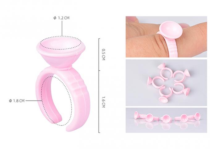 Durchmesser 1.5cm/1.2cm rosa Plastiktinte Ring Tattoo Holer Equipment Supplies 0