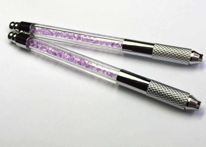 Purpurroter Crystal Manual Tattoo Pen, Disposale-Blatt-dauerhafte Make-uptätowierungs-manueller Stift 0