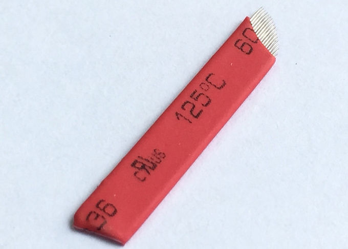 Rotes Make-upnadel-/Augenbrauen-Nadel-Blatt Microblading dauerhaftes 0