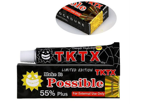 China 55% Schwarze Tktx Topische Anästhesiecreme Laser Tattoo Entfernung Creme 10g fournisseur