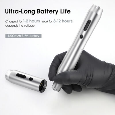 China Schnurloser elektrischer Tattoo-Stift, kabellose Permanent-Make-up-Maschine mit Doppelbatterie-Augenbrauen-Tattoo-Pistole fournisseur