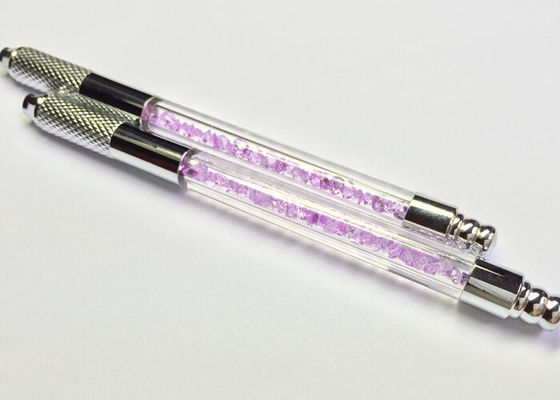 China Purpurroter Crystal Manual Tattoo Pen, Disposale-Blatt-dauerhafte Make-uptätowierungs-manueller Stift fournisseur