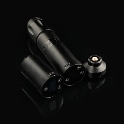 Edelstahl 1800mAh NARW drahtlose Tätowiermaschine 1-OLED-Display Touchscreen Batterie Dreh-Tattoo-Pistole Tätowierfeder mit RCA-Leistung fournisseur