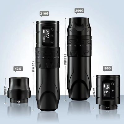 1500mAh drahtlose Tätowierpistole INKONE SABER Kernlose Tätowiermaschine Stift leistungsstarker Motor Langschlag 4,2mm Flugzeug Aluminium fournisseur