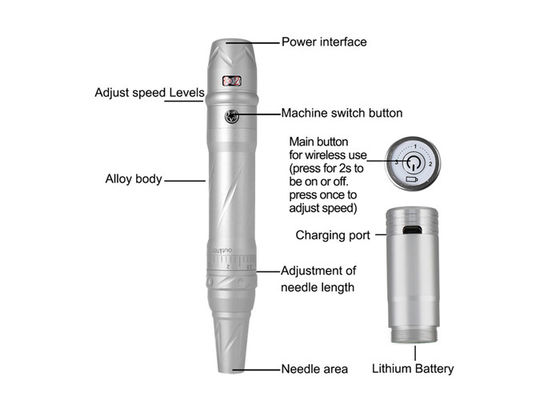 Drahtlose PMU-Maschine Tattoo-Stift, elektrische Mikrobladen-Makeup-Tattoo-Maschine fournisseur