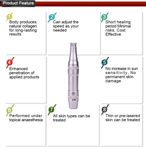 Schrammen Sie Abbau-dauerhafte Make-upmaschine - elektrischen Selbst- Mikro-Stempel-Stift Needling Derma 2