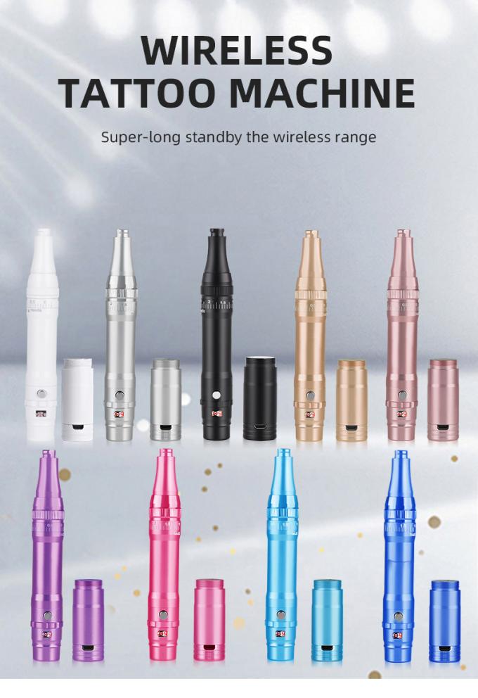 Professionelle Batterie-Augenbrauen-Tattoo-Maschine mit 0-3.5mm Nadelprotrusion und drahtlosem Design 0