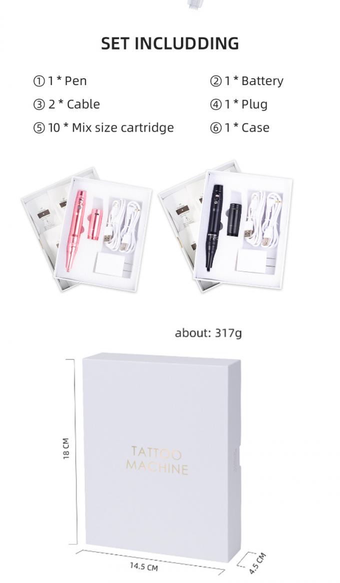 Professionelle Batterie-Augenbrauen-Tattoo-Maschine mit 0-3.5mm Nadelprotrusion und drahtlosem Design 8