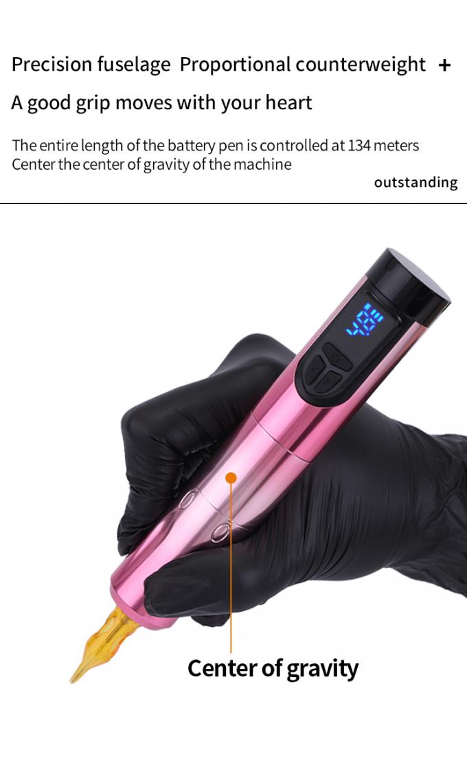 14500mAh Reserve Batterie Strom drahtlose Tätowiermaschine mit LCD-Display und austauschbare Batterie Flugzeug Aluminium Design 1