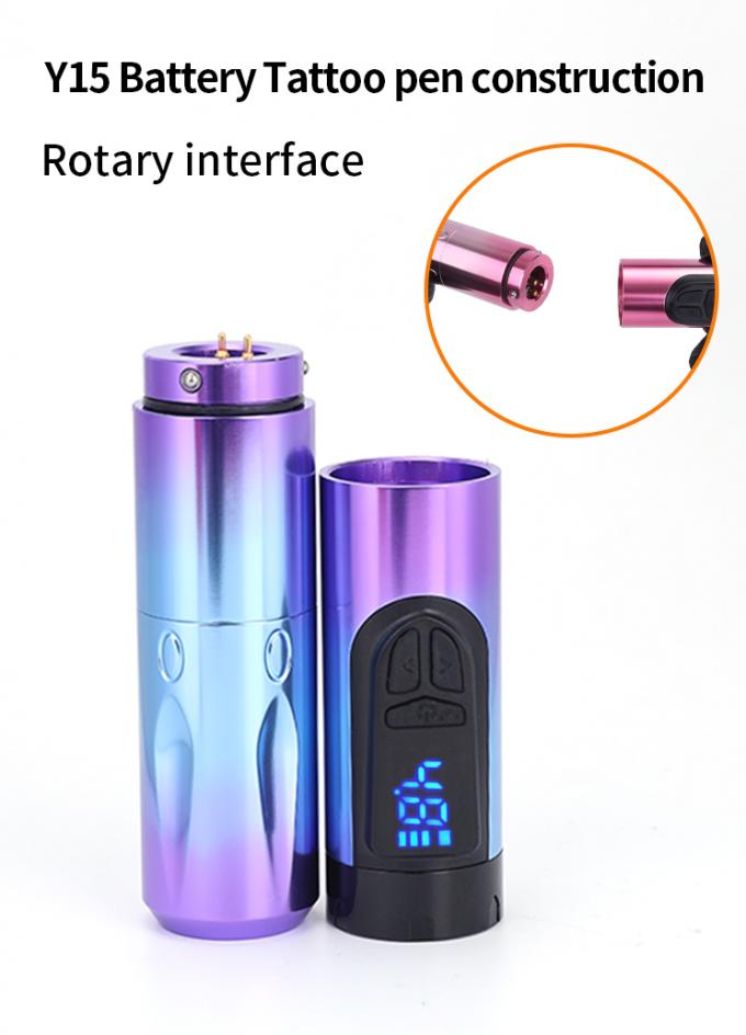 14500mAh Reserve Batterie Strom drahtlose Tätowiermaschine mit LCD-Display und austauschbare Batterie Flugzeug Aluminium Design 4