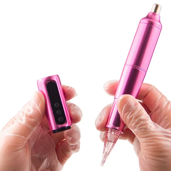 Kopfhaut Mikropigmentierung Augenbraue Eyeline Lippe Rotations-Tattoo-Patronen Stift Edelstahl mit elektrischer Batterie 6