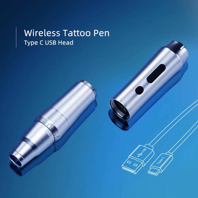Schnurloser elektrischer Tattoo-Stift, kabellose Permanent-Make-up-Maschine mit Doppelbatterie-Augenbrauen-Tattoo-Pistole 6