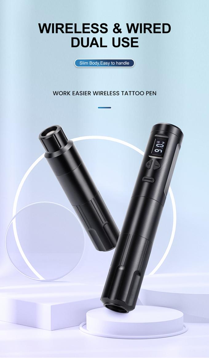 Wireless Dermografo Elektrische T&auml;towiermaschine Kabellose Permanente Make-up-Maschine Aluminium 2 Batteriek&ouml;pfe RCA-Anschlussmodell 0