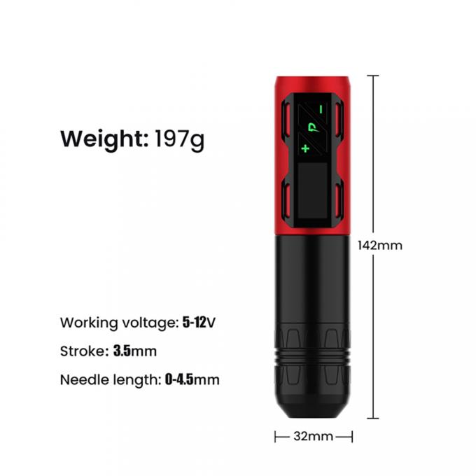 Digitale rotierende Batterie, Kernlose Tattoo-Pistole, Tattoo-Stift, drahtlose Tattoo-Maschine mit 1800 Mah 10